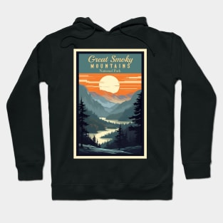 Great Smoky Mountains national park vintage travel poster Hoodie